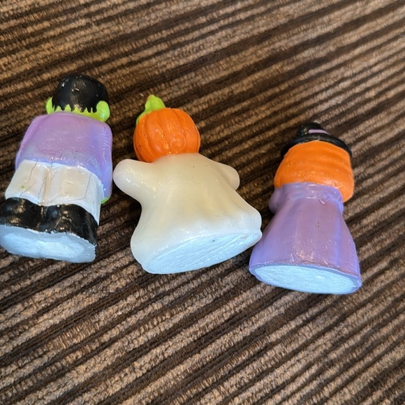 - Vintage Avon Trick or Treat Trio Candle Set Witch Pumpkin Ghost Frankens… - Picture 3 of 3